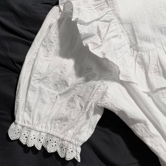 NEW Free The Roses/Nordstrom white tiered ruffled dress - Picture 6 of 7